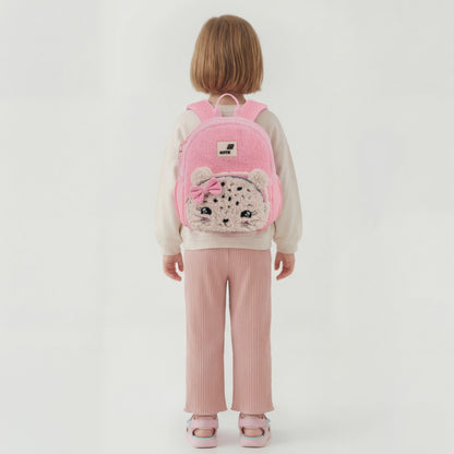 Kite Kids Rucsac preșcolar roz de pluș cu urechi pentru fete, model Pretty Kitty