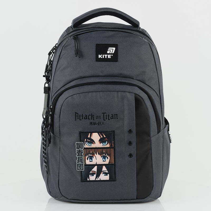 Rucsac școlar gri pentru tineri Kite Attack on Titan