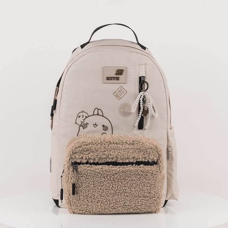 Rucsac școlar anatomic Kite Molang bej pentru adolescenți 9-12 ani