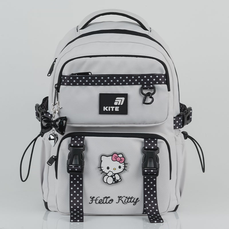 Rucsac școlar ortopedic Kite Hello Kitty pentru fete, cu breloc