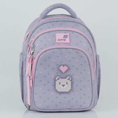Rucsac școlar ortopedic ergonomic Kite Pixel Love pentru fete 6-8 ani