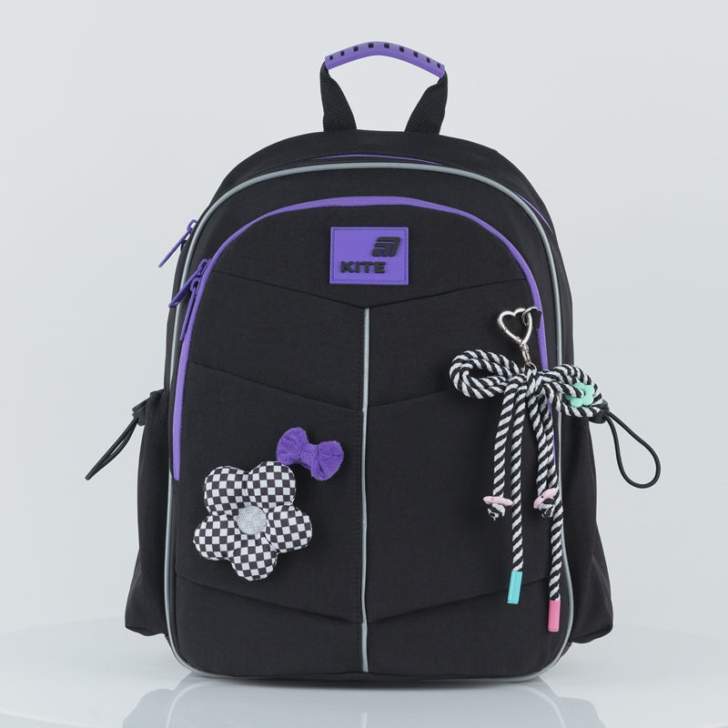 Rucsac școlar ortopedic Kite Flower Power pentru fete cu elemente 3D