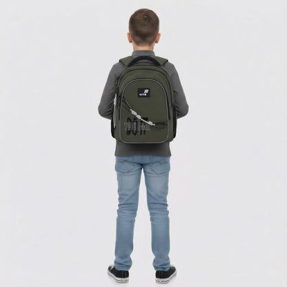 Rucsac școlar ortopedic Kite Trust Yourself verde pentru băieți 9-12 ani