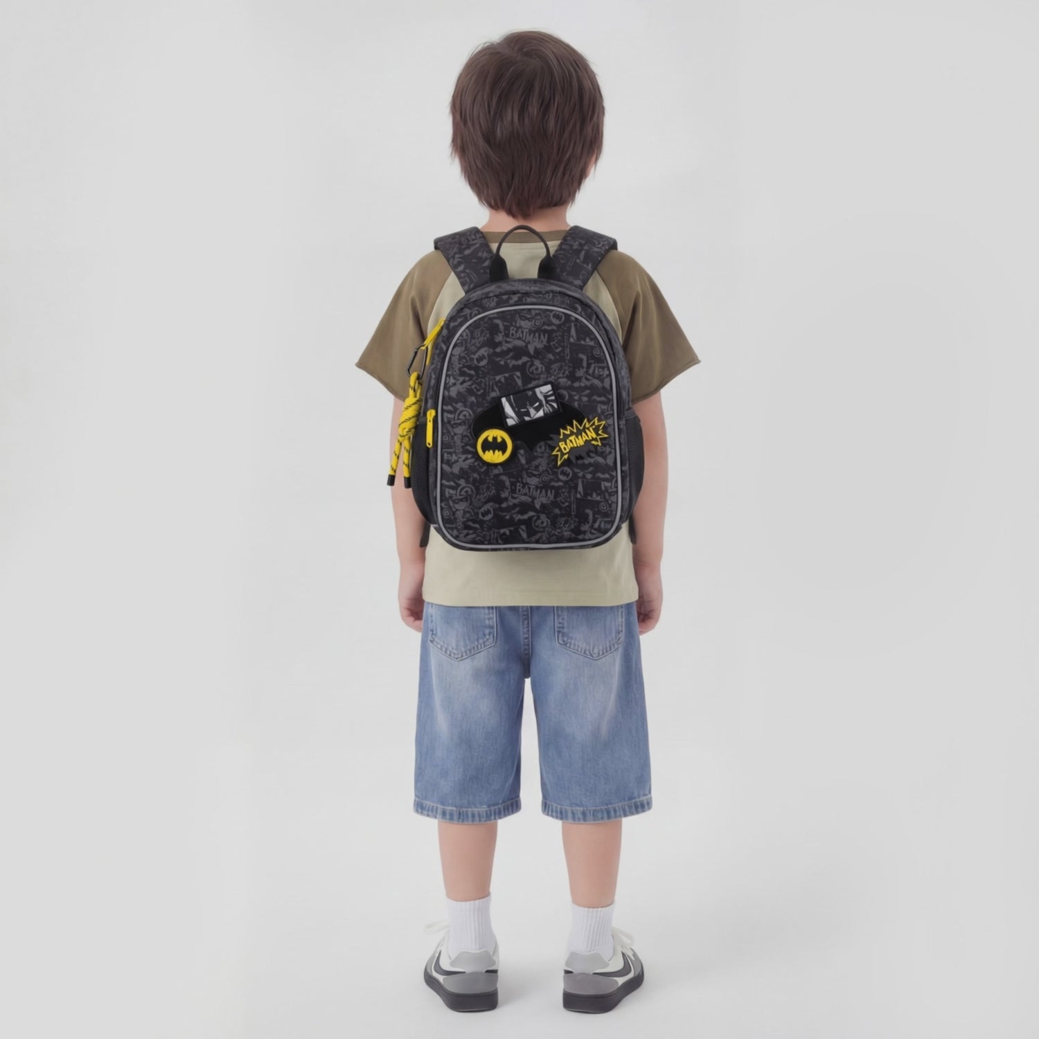 Rucsac ușor preșcolar Kite DC Batman pentru băieți cu petice cu velcro