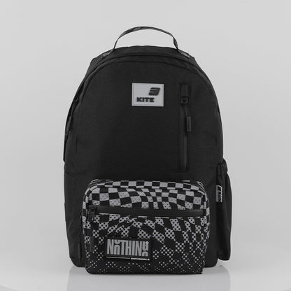 Rucsac școlar negru Kite Education pentru adolescenți Nothing Impossible cu organizator și sistem Air Comfort
