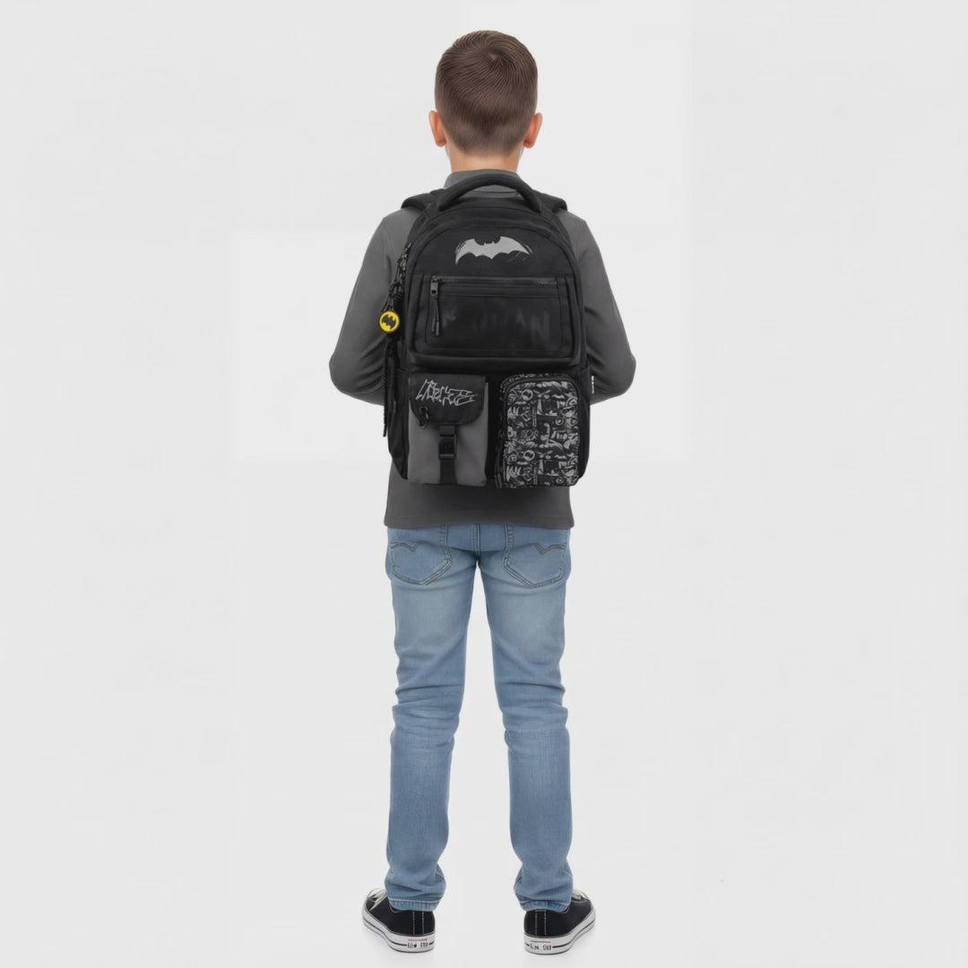 Rucsac școlar pentru băieți 9-12 ani negru DC Batman Kite