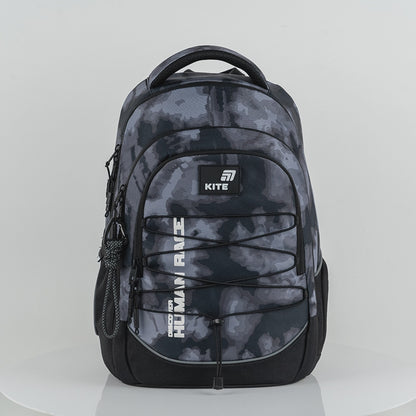Rucsac școlar Kite Discover AGS gri pentru băieți 9-12 ani cu suport pentru skateboard