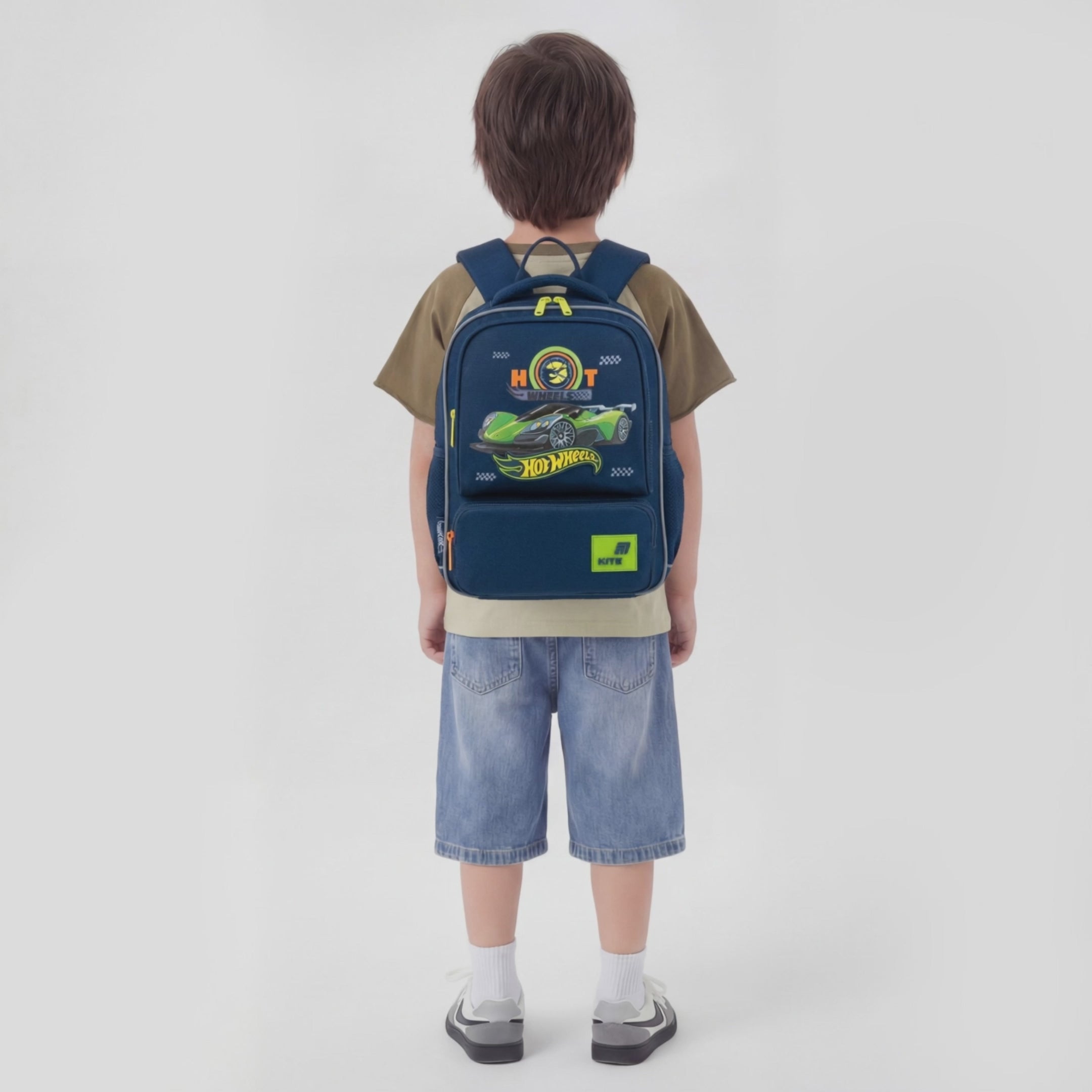 Rucsac preșcolar Kite Hot Wheels pentru băieți 4-7 ani, ușor și spațios