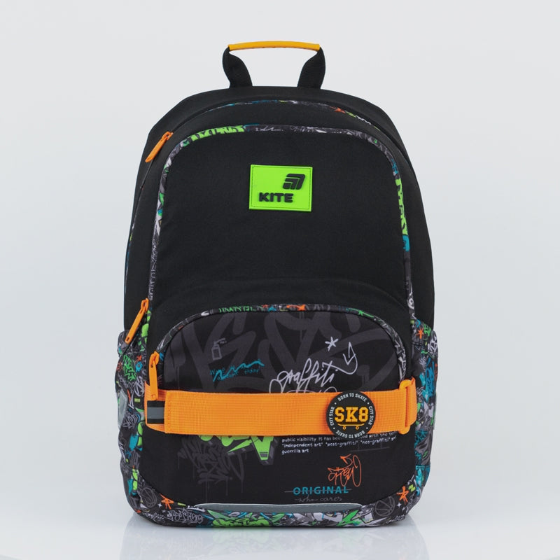 Rucsac școlar ortopedic Kite Street Style pentru băieți cu petice
