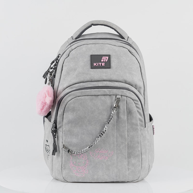 Rucsac elegant pentru școală, Kite Hello Kitty, cu lanț și breloc, 9-12 ani