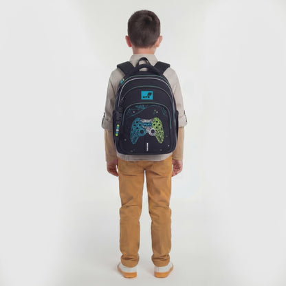 Rucsac școlar ortopedic Kite Next Level pentru băieți 9-12 ani, ergonomic, negru