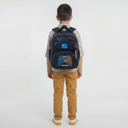 Rucsac școlar Kite Next Level pentru băieți, clasele 1-5, negru, ortopedic