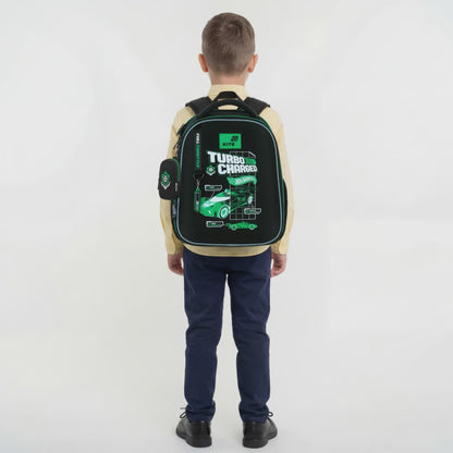 Ghiozdan școlar ortopedic Kite Hot Wheels pentru băieți 6-8 ani