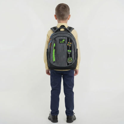 Rucsac școlar ortopedic Kite Good Game pentru băieți cu petice