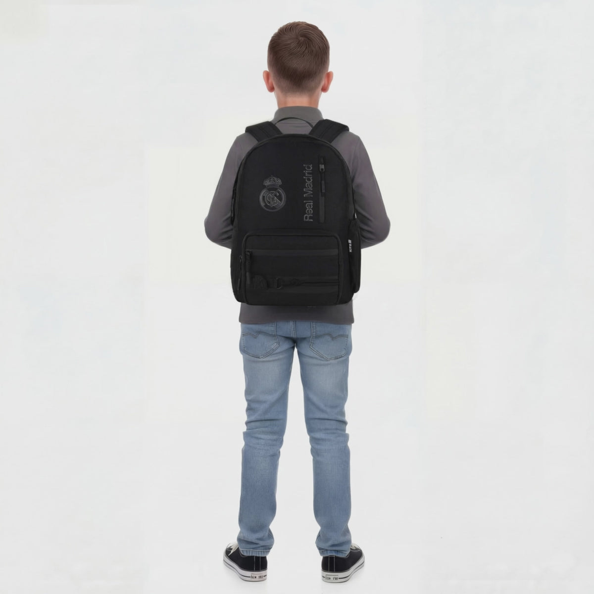 Ghiozdan școlar negru Real Madrid pentru băieți 9-12 ani Kite
