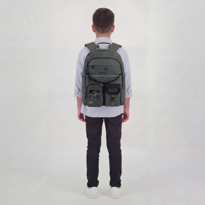 Rucsac ortopedic gri pentru băieți în stil kawaii Kite Tokyo Vibe