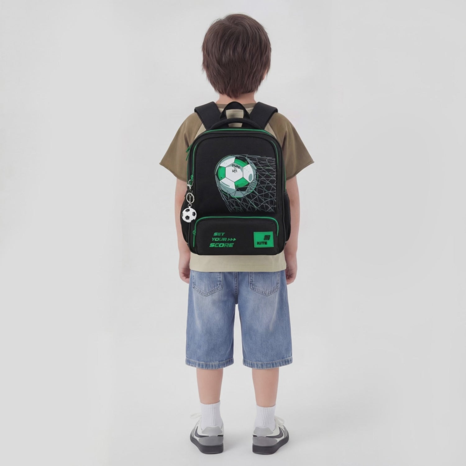 Rucsac preșcolar Kite Football, ușor și spațios, pentru băieți cu vârsta cuprinsă între 4 și 7 ani