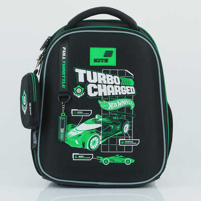 Ghiozdan școlar ortopedic Kite Hot Wheels pentru băieți 6-8 ani