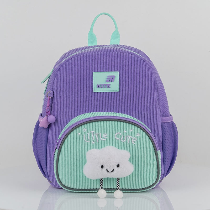 Rucsac preșcolar drăguț Kite Kids pentru fete, cu nor de pluș și breloc