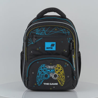 Rucsac școlar Kite Next Level pentru băieți, clasele 1-5, negru, ortopedic