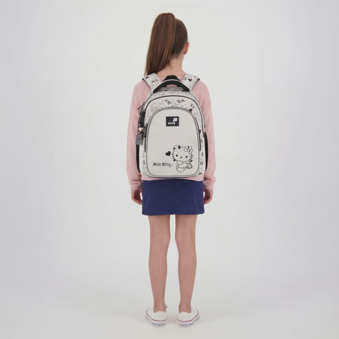 Rucsac școlar ortopedic Kite Hello Kitty pentru fete 9-12 ani