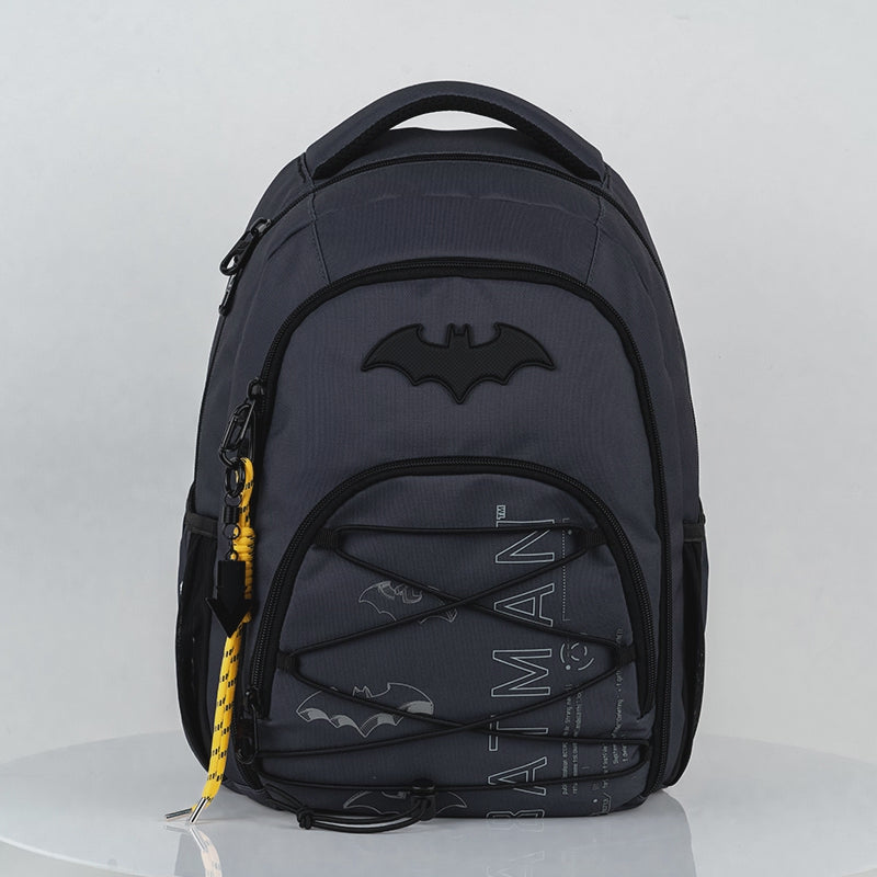 Rucsac școlar ortopedic Kite DC Batman gri pentru băieți, strălucitor