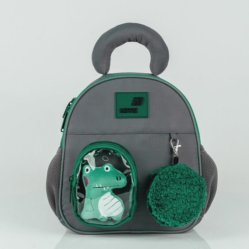 Rucsac preșcolar Kite Croco Boo cu jucărie și portofel pentru băieți 2-5 ani