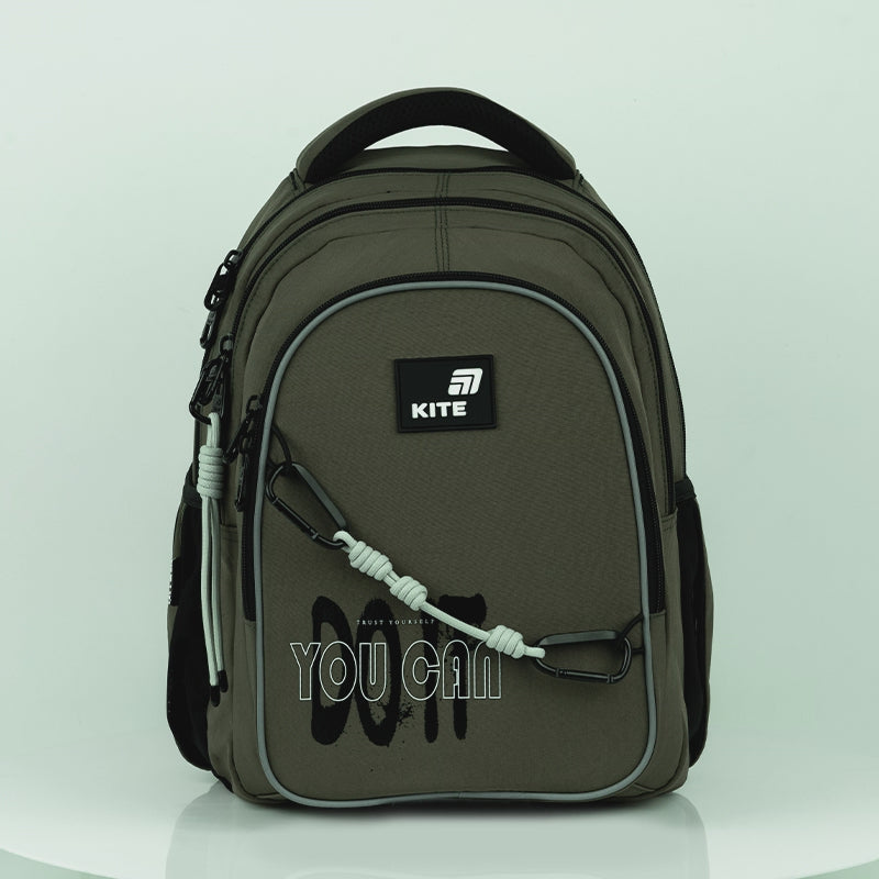 Rucsac școlar ortopedic Kite Trust Yourself verde pentru băieți 9-12 ani